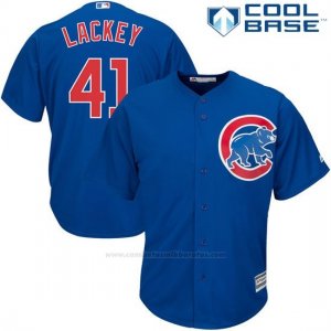 Camiseta Beisbol Hombre Chicago Cubs 41 John Lackey Autentico Coleccion Cool Base