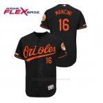 Camiseta Beisbol Hombre Baltimore Orioles Trey Mancini 150th Aniversario Patch Autentico Flex Base Negro