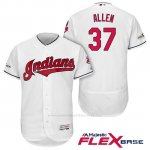 Camiseta Beisbol Hombre Cleveland Indians 2017 Postemporada Cody Allen Blanco Flex Base