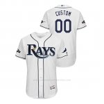 Camiseta Beisbol Hombre Tampa Bay Rays Personalizada 2019 Postseason Flex Base Blanco