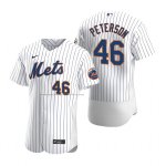 Camiseta Beisbol Hombre New York Mets David Peterson 46 Autentico Primera Blanco