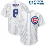 Camiseta Beisbol Hombre Chicago Cubs 8 Ian Happ Blanco Cool Base