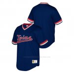 Camiseta Beisbol Hombre Minnesota Twins Cooperstown Collection Mesh Wordmark V-Neck Azul