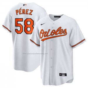 Camiseta Beisbol Hombre Baltimore Orioles Cionel Perez Primera Replica Blanco