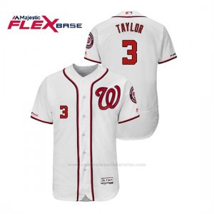 Camiseta Beisbol Hombre Washington Nationals Michael A. Taylor 150th Aniversario Patch Flex Base Blanco