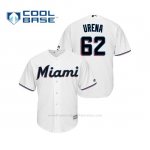 Camiseta Beisbol Hombre Miami Marlins Jose Urena Cool Base Majestic 1ª 2019 Blanco