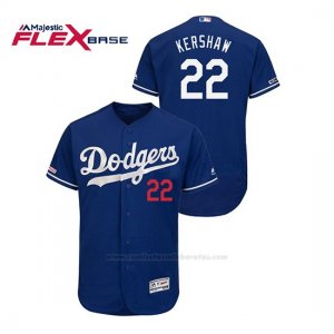 Camiseta Beisbol Hombre Los Angeles Dodgers Clayton Kershaw 150th Aniversario Patch Flex Base Azul