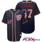 Camiseta Beisbol Hombre Washington Nationals Stephen Strasburg Stars Stripes Flex Base Azul