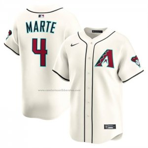 Camiseta Beisbol Hombre Arizona Diamondbacks Ketel Marte Alterno Limited Crema