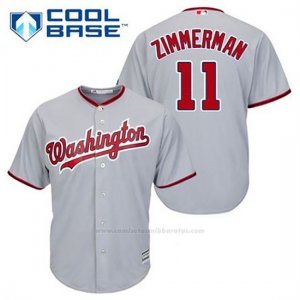 Camiseta Beisbol Hombre Washington Nationals Ryan Zimmerman 11 Gris Cool Base