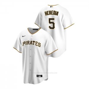 Camiseta Beisbol Hombre Pittsburgh Pirates Guillermo Heredia Replica Primera Blanco