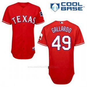 Camiseta Beisbol Hombre Texas Rangers Yovani Gallardo 49 Rojo Alterno Cool Base