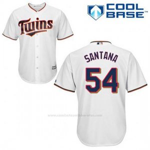 Camiseta Beisbol Hombre Minnesota Twins Ervin Santana 54 Blanco 1ª Cool Base