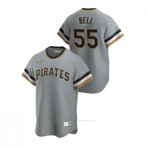 Camiseta Beisbol Hombre Pittsburgh Pirates Josh Bell Cooperstown Collection Road Gris