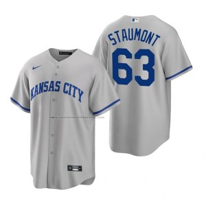 Camiseta Beisbol Hombre Kansas City Royals Josh Staumont Replica Road Gris