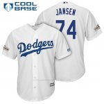 Camiseta Beisbol Hombre Los Angeles Dodgers 2017 Postemporada Kenley Jansen Blanco Cool Base