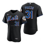Camiseta Beisbol Hombre New York Mets Mike Piazza Alterno Autentico Negro