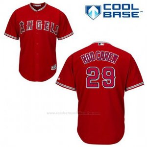 Camiseta Beisbol Hombre Los Angeles Angels Rod Carew 29 Rojo Alterno Cool Base