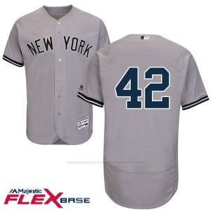 Camiseta Beisbol Hombre New York Yankees Mariano Rivera Gris Flex Base Jugador
