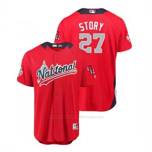 Camiseta Beisbol Hombre All Star Game Colorado Rockies Trevor Story 2018 1ª Run Derby National League Rojo