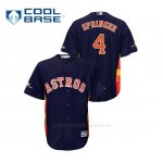 Camiseta Beisbol Hombre Houston Astros George Springer 2019 Postseason Cool Base Azul