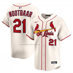 Camiseta Beisbol Hombre St. Louis Cardinals Lars Nootbaar Alterno 2 Limited Crema