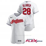 Camiseta Beisbol Hombre Cleveland Indians Corey Kluber Autentico Nike Blanco