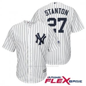 Camiseta Beisbol Hombre New York Yankees Giancarlo Stanton Gris Autentico Coleccion Flex Base