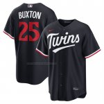Camiseta Beisbol Hombre Minnesota Twins Byron Buxton Alterno Replica Azul