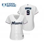 Camiseta Beisbol Mujer Miami Marlins Lewis Brinson Cool Base Majestic 1ª 2019 Blanco