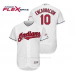 Camiseta Beisbol Hombre Cleveland Indians Edwin Encarnacion 2019 All Star Game Patch Flex Base Blanco