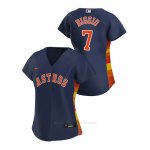 Camiseta Beisbol Mujer Houston Astros Craig Biggio 2020 Replica Alterno Azul