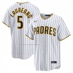 Camiseta Beisbol Hombre San Diego Padres Ramon Laureano Primera Replica Blanco