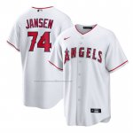 Camiseta Beisbol Hombre Los Angeles Angels Kenley Jansen Primera Replica Blanco Camiseta Beisbol Hombre Los Angeles Angels Kenley Jansen Primera Replica Blanco