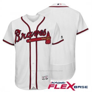 Camiseta Beisbol Hombre Atlanta Braves Flex Base Blanco Autentico Coleccion