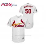 Camiseta Beisbol Hombre St. Louis Cardinals Adam Wainwright 2019 Postseason Flex Base Blanco