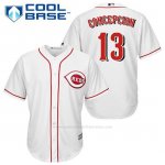 Camiseta Beisbol Hombre Cincinnati Reds Dave Concepcion 13 Blanco 1ª Cool Base