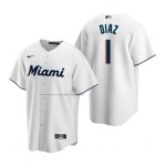 Camiseta Beisbol Hombre Miami Marlins Isan Diaz Replica Primera Blanco
