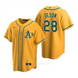 Camiseta Beisbol Hombre Oakland Athletics Matt Olson Replica Alterno Oro