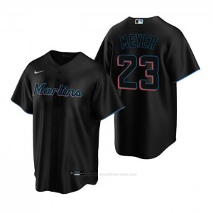 Camiseta Beisbol Hombre Miami Marlins Max Meyer Replica 2020 Negro