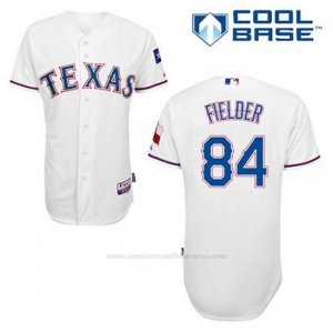 Camiseta Beisbol Hombre Texas Rangers Prince Fielder 84 Blanco 1ª Cool Base