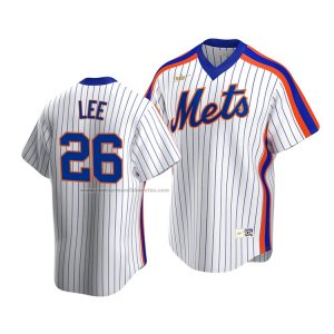 Camiseta Beisbol Hombre New York Mets Khalil Lee Cooperstown Collection Primera Blanco