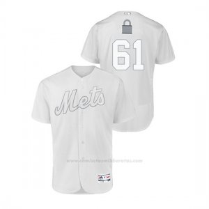 Camiseta Beisbol Hombre New York Mets Walter Lockett 2019 Players Weekend Autentico Blanco