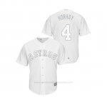 Camiseta Beisbol Hombre Houston Astros George Springer 2019 Players Weekend Horhay Replica Blanco