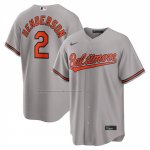 Camiseta Beisbol Hombre Baltimore Orioles Gunnar Henderson Carretera Replica Gris Camiseta Beisbol Hombre Baltimore Orioles Gunnar Henderson Carretera Replica Gris