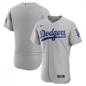 Camiseta Beisbol Hombre Los Angeles Dodgers Alterno Autentico Gris