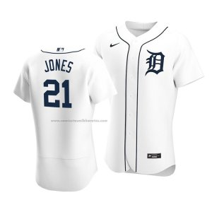 Camiseta Beisbol Hombre Detroit Tigers Jacoby Jones Autentico Primera Blanco