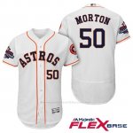 Camiseta Beisbol Hombre Houston Astros 2017 World Series Campeones Charlie Morton Blanco Flex Base