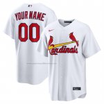 Camiseta Beisbol Hombre St. Louis Cardinals Primera Replica Personalizada Blanco1