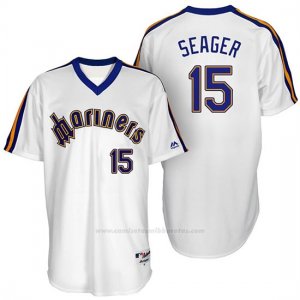 Camiseta Beisbol Hombre Seattle Mariners Kyle Seager Turn Back The Clock Blanco